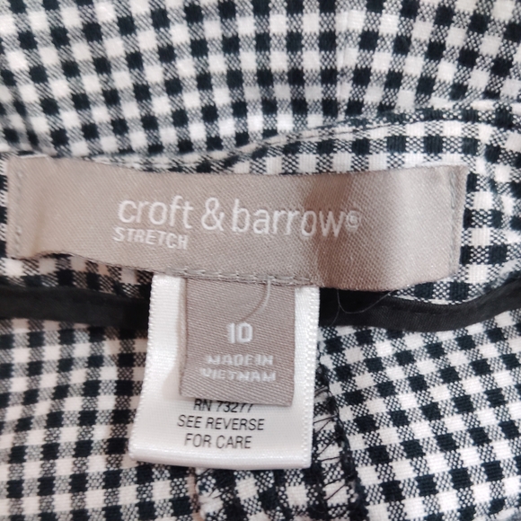 Croft & Barrow Women's Checkered Stretch Dress Pants - Picture 5 of 5